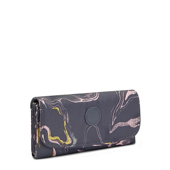 Kipling Money Land Printed Snap Wallet Portefeuille Grijs | België 1033TC